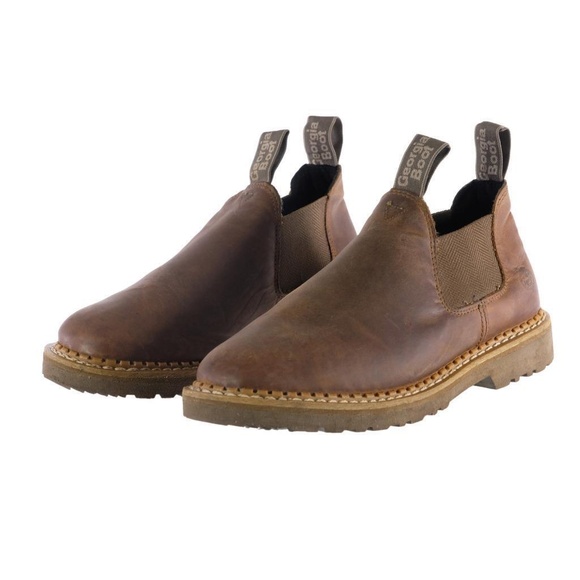 GEORGIA BOOT Revamp Romeo Chelsea Work Boots Brown Leather Sz. 9.5 W - Women's - Picture 3 of 8